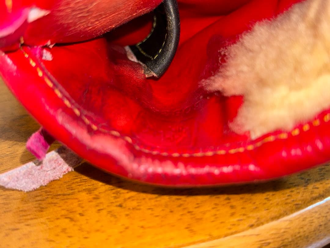 ZETT 軟式グローブ プロステオーダー　一般右投げ　投手用　赤色