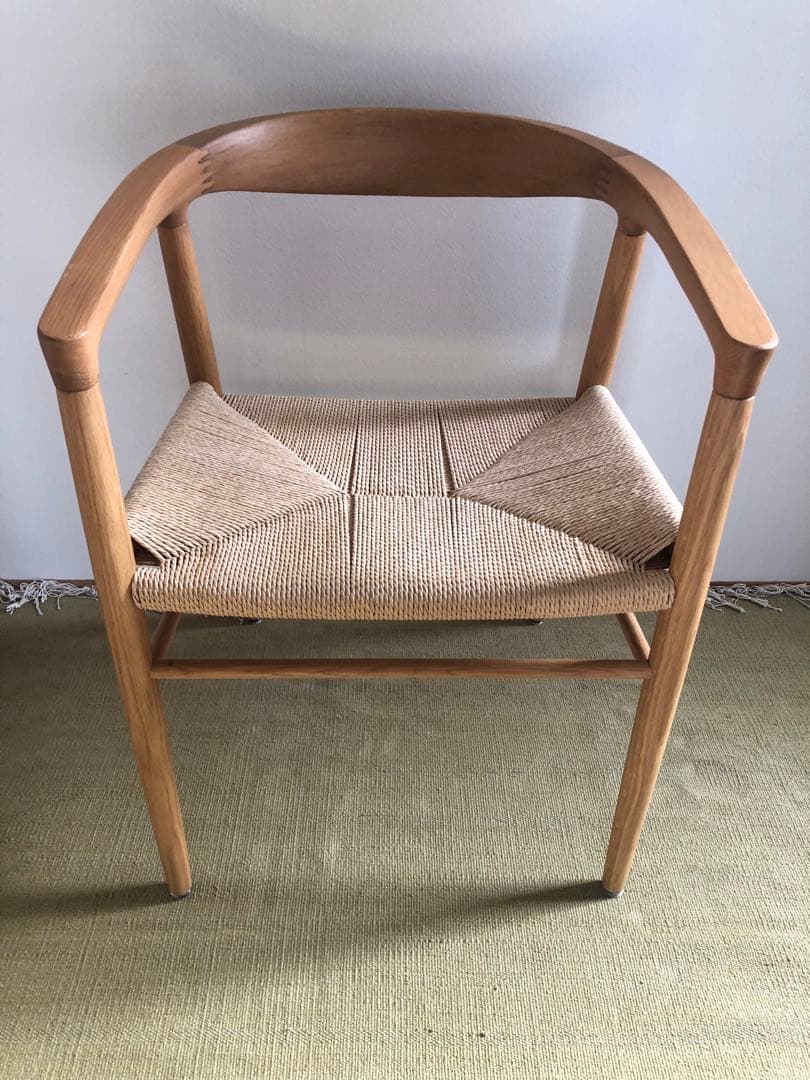 無印良品 MUJI オーク材 ペーパーコード アームチェア　肘掛け