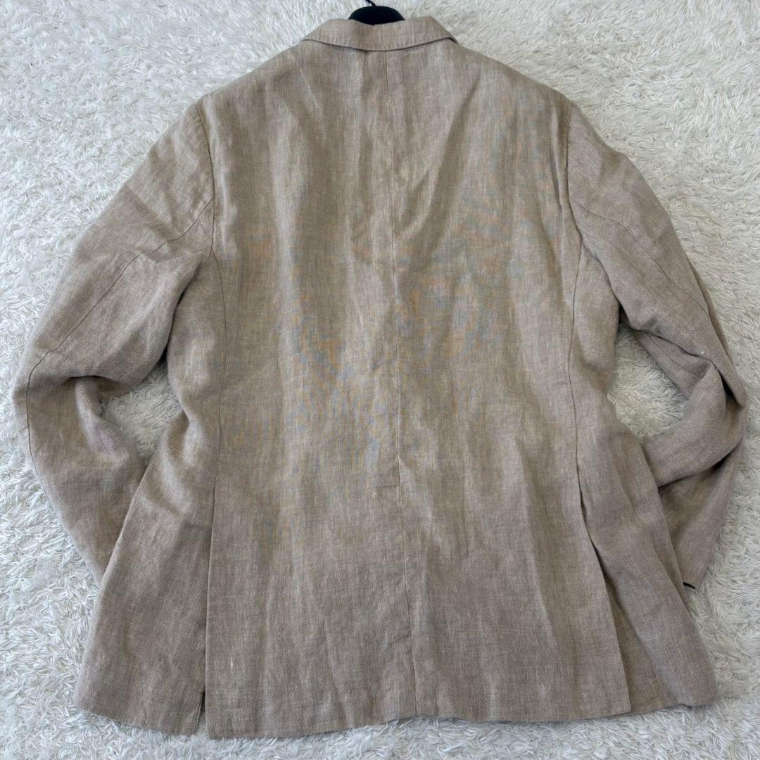 ブルックスブラザーズ テーラードジャケット リネン アンコン ベージュ L