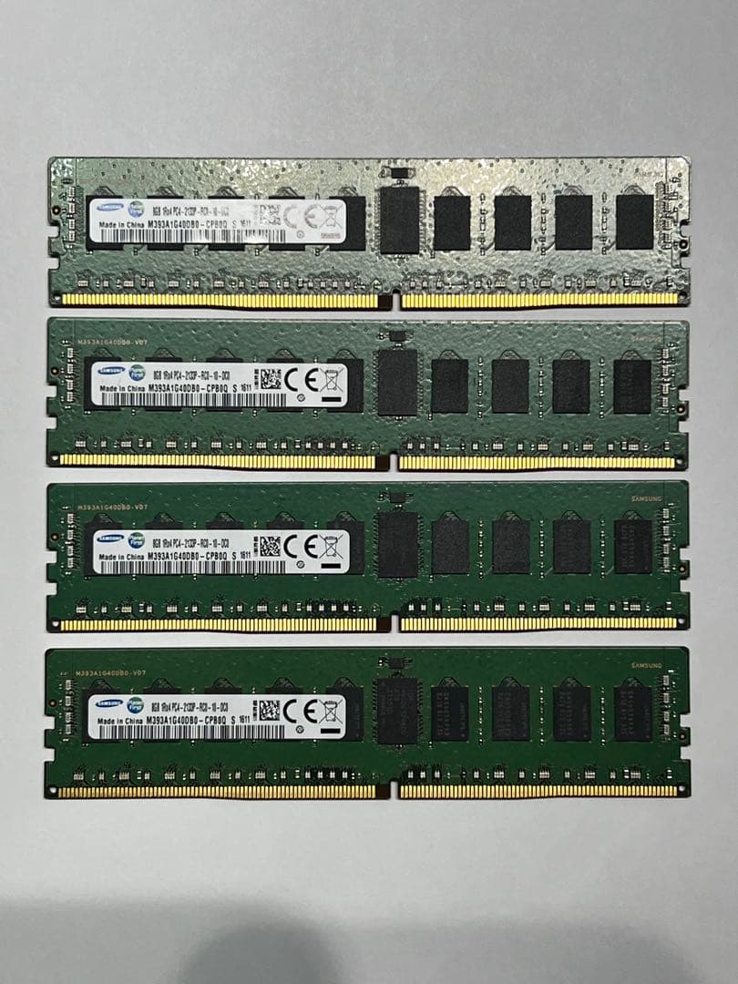 サーバ用 DDR4-2133 8GB ECCメモリ 4枚（合計32GB）
