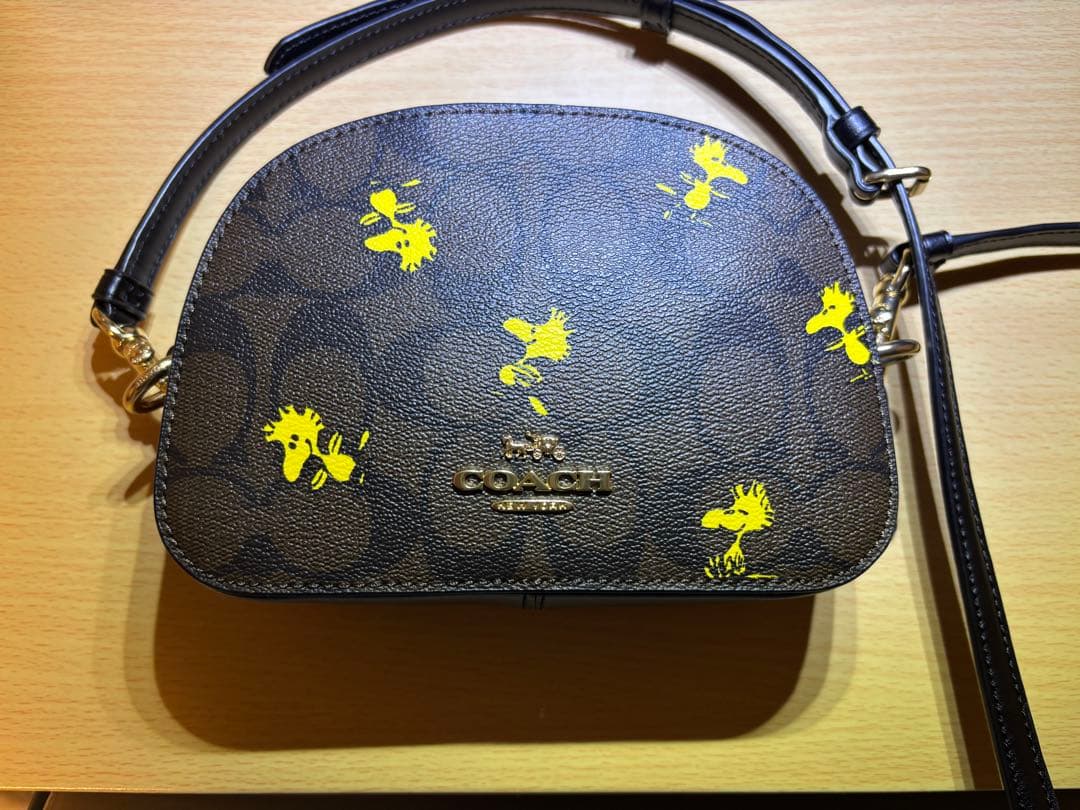COACH スヌーピー ショルダーバッグ ウッドストック ピーナッツ