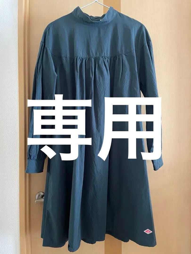 【mi】DANTON コットンリネンポプリン　チュニックワンピース