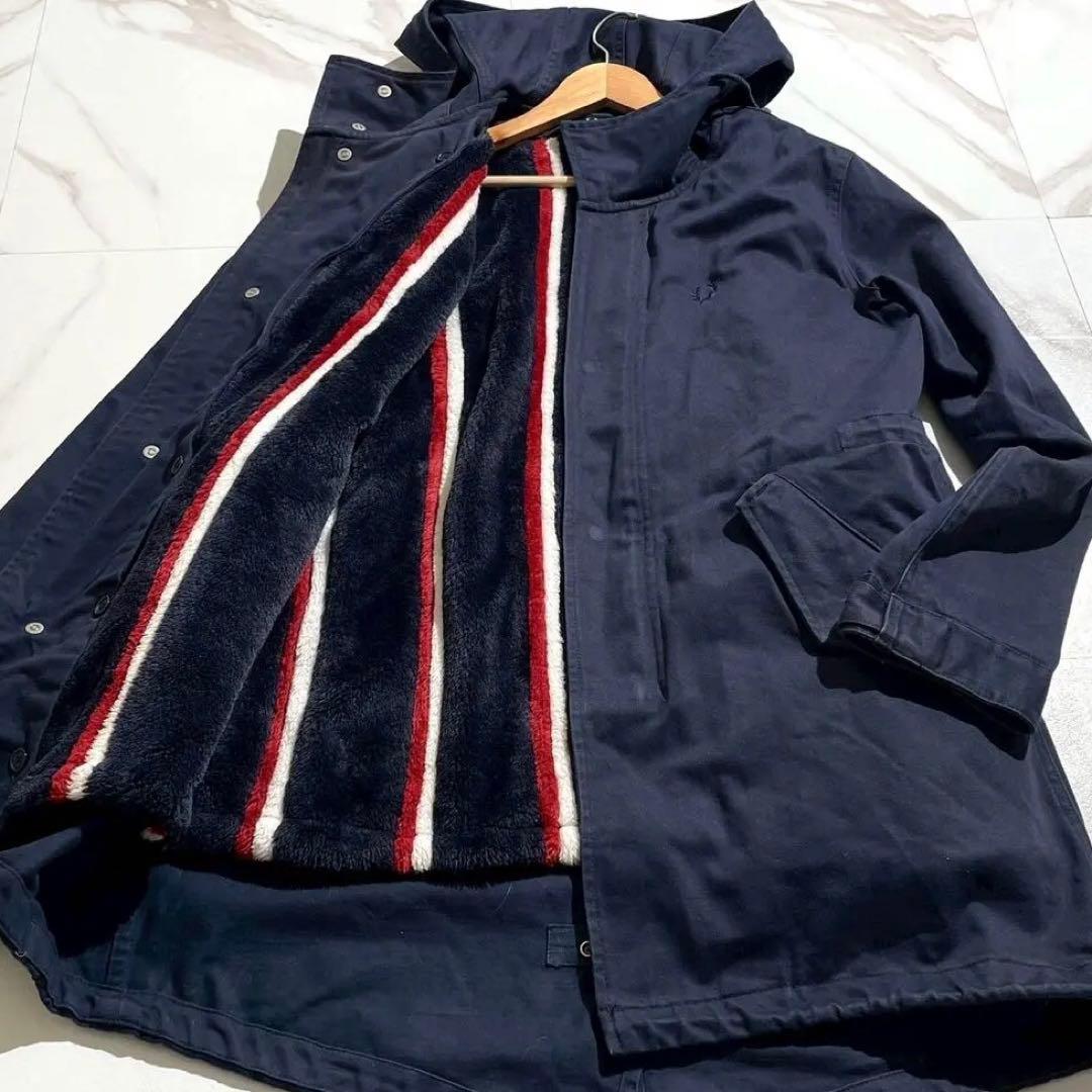 【良品✨】フレッドペリー モッズコート ファーライナー付き ネイビー M