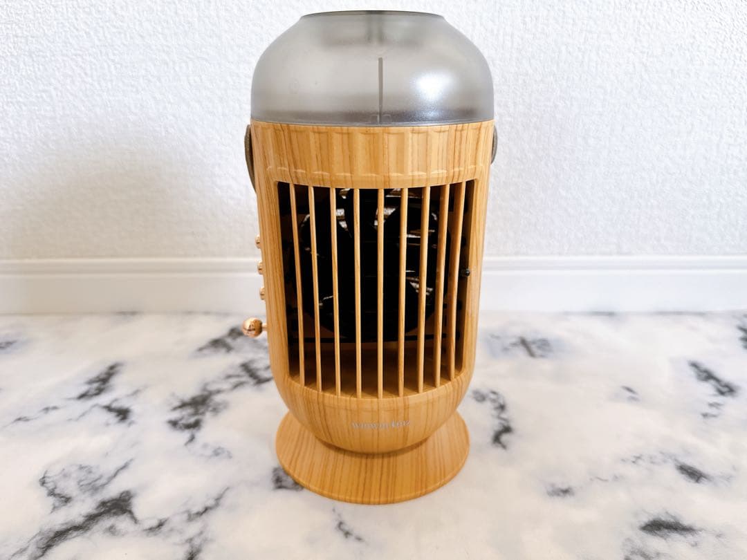 ポータブル小型デスクファン 家庭用加湿スプレー水冷ファンLEDナイトライト