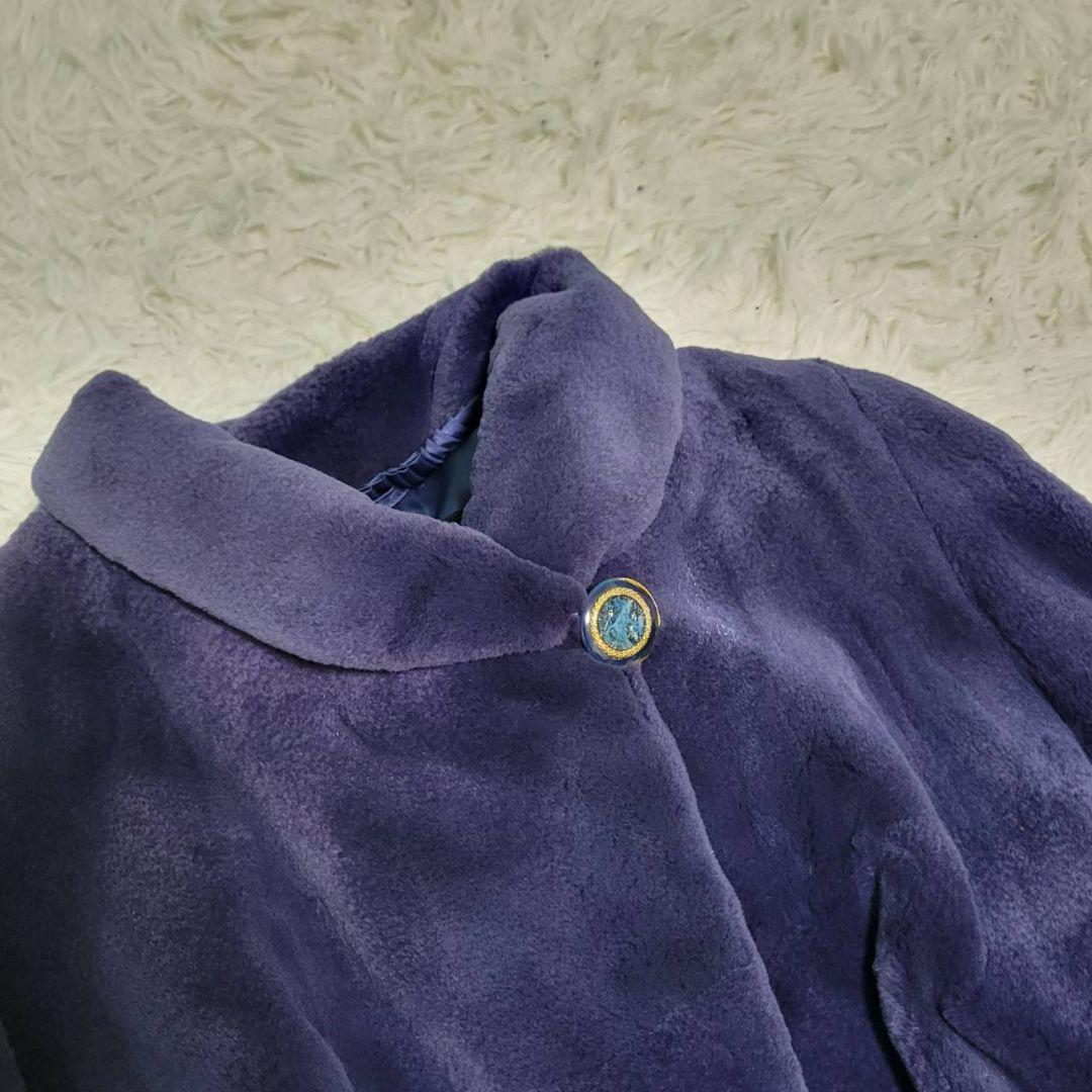 美品✨サガミンク　シェアードミンク　銀タグ　装飾ボタン　最高級　Aライン