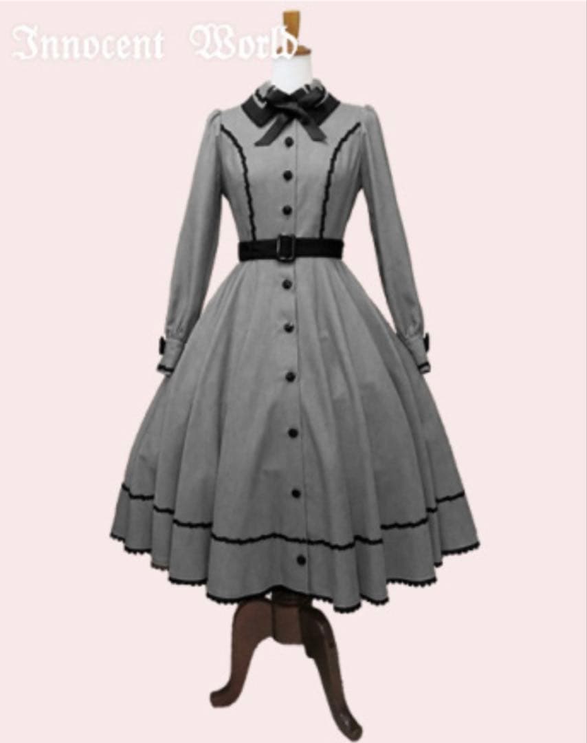 Innocent World メランジュヘリンボーンワンピース