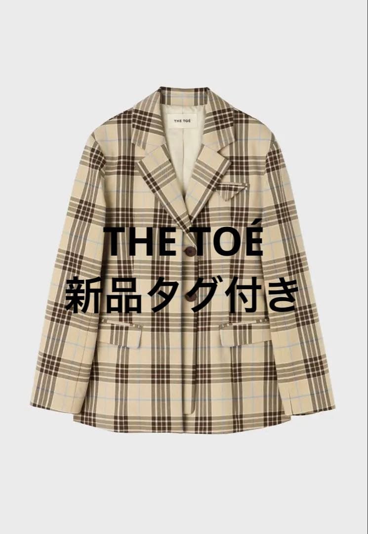 THE TOÉ Lyucus Jacket - check ベージュ