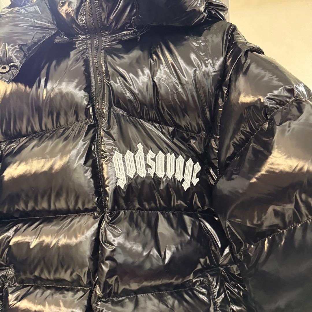 即購入OK 　ゴッドサヴェージ　ダウン　Mサイズメタリックナイロン2WAY
