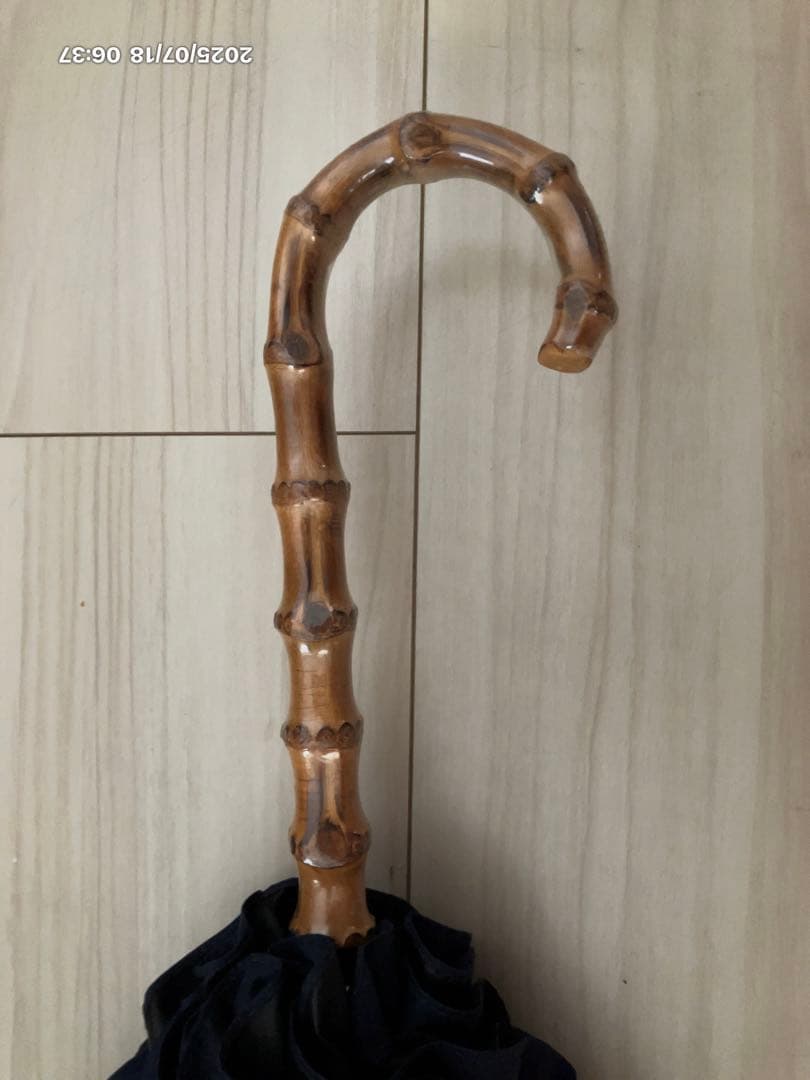 芦屋ロサブラン　日傘晴雨兼用 遮光フリル付き　ネイビーUVカット　未使用に近い