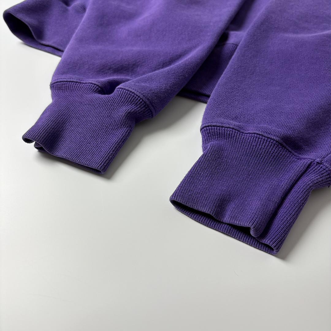 champion リバースウィーブ L パープル スウェット 無地 目あり