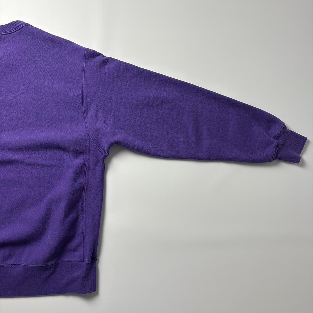champion リバースウィーブ L パープル スウェット 無地 目あり