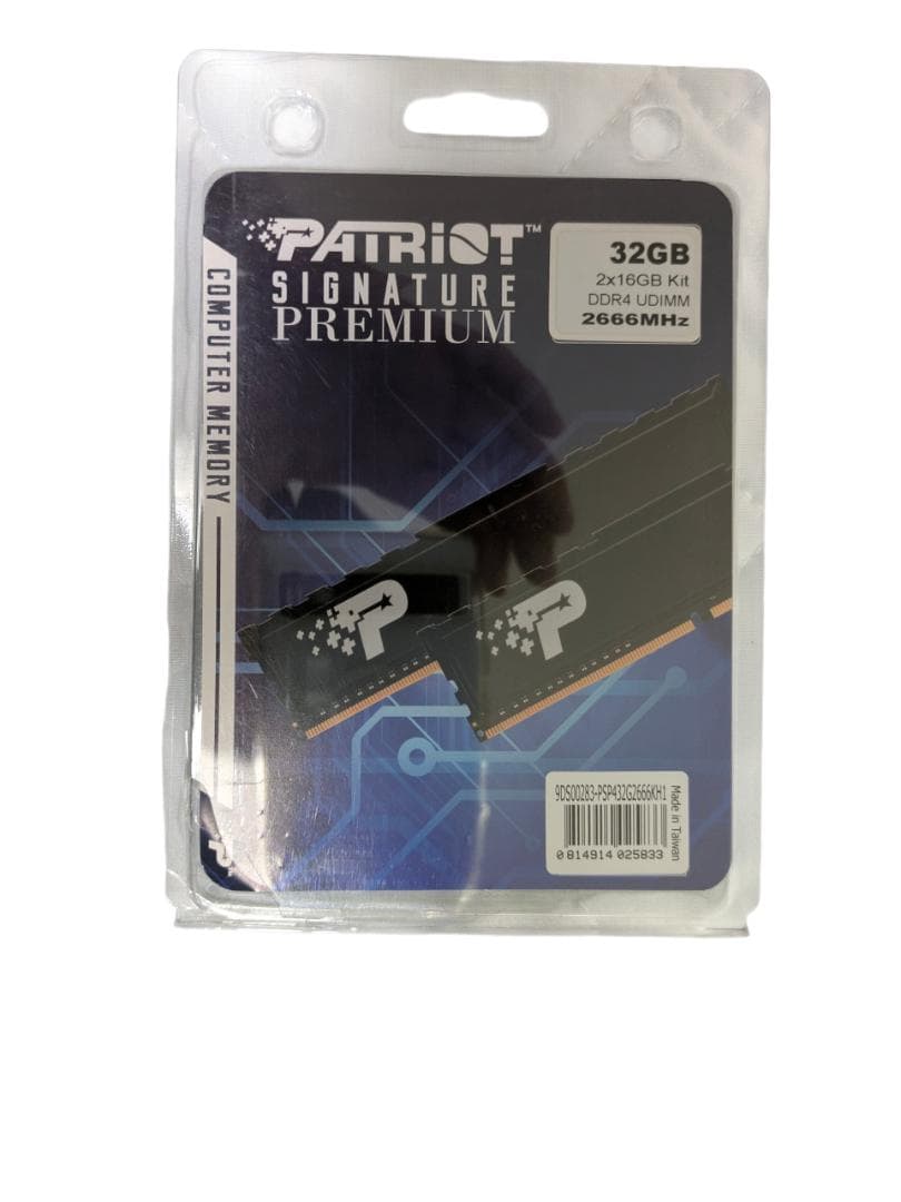 動作確認済 DDR4 32GB PATRIOT PREMIUM②/#301
