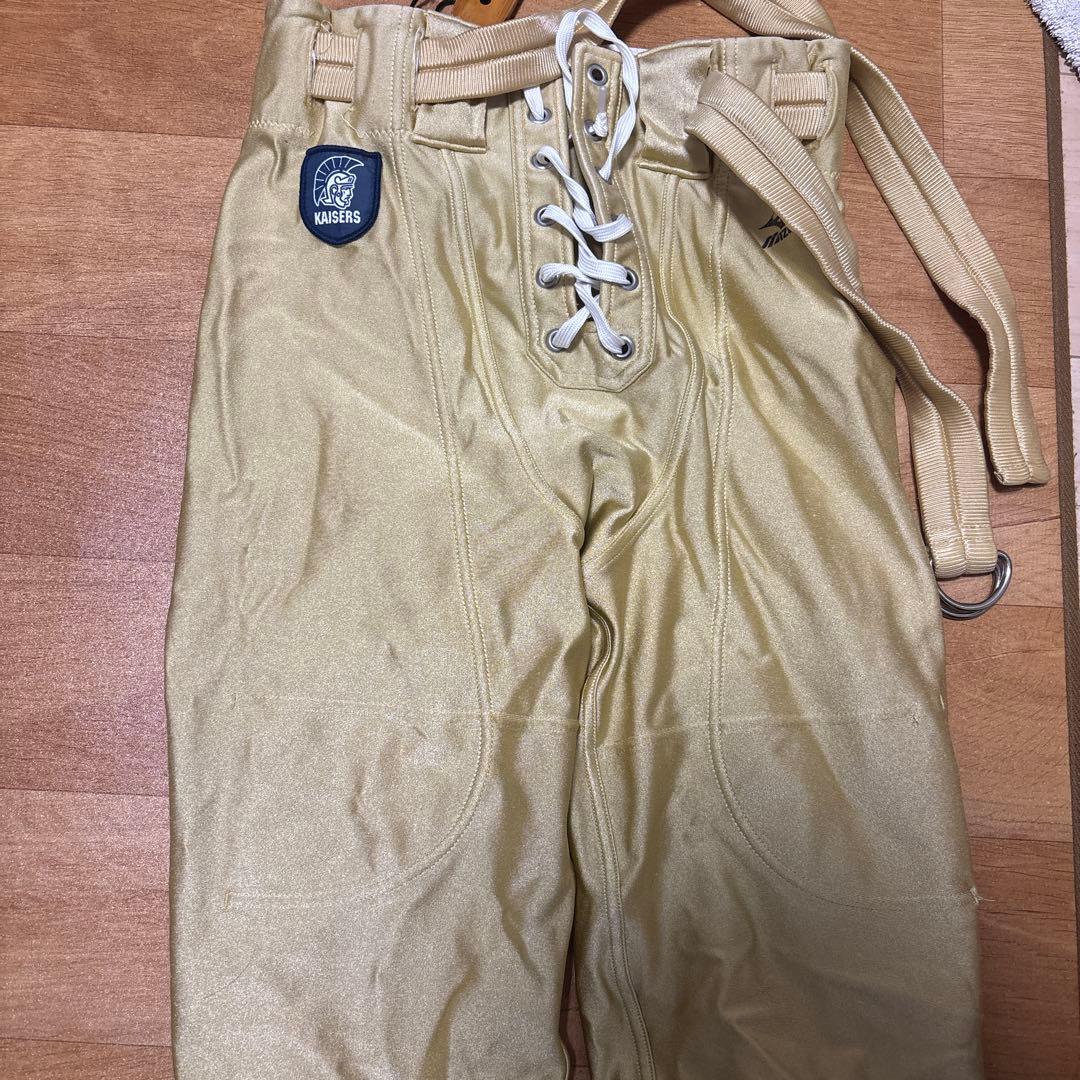 カイザーズ アメリカンフットボールパンツ ゴールド