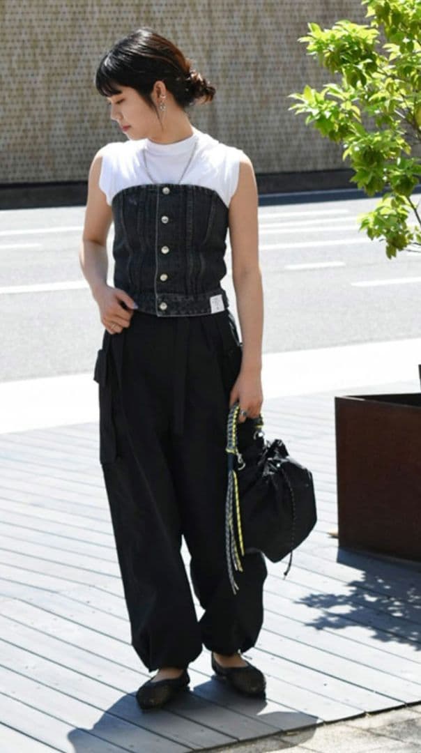 3280さま専用　HYKE　DENIM STRAPLESS TOP　ビスチェ