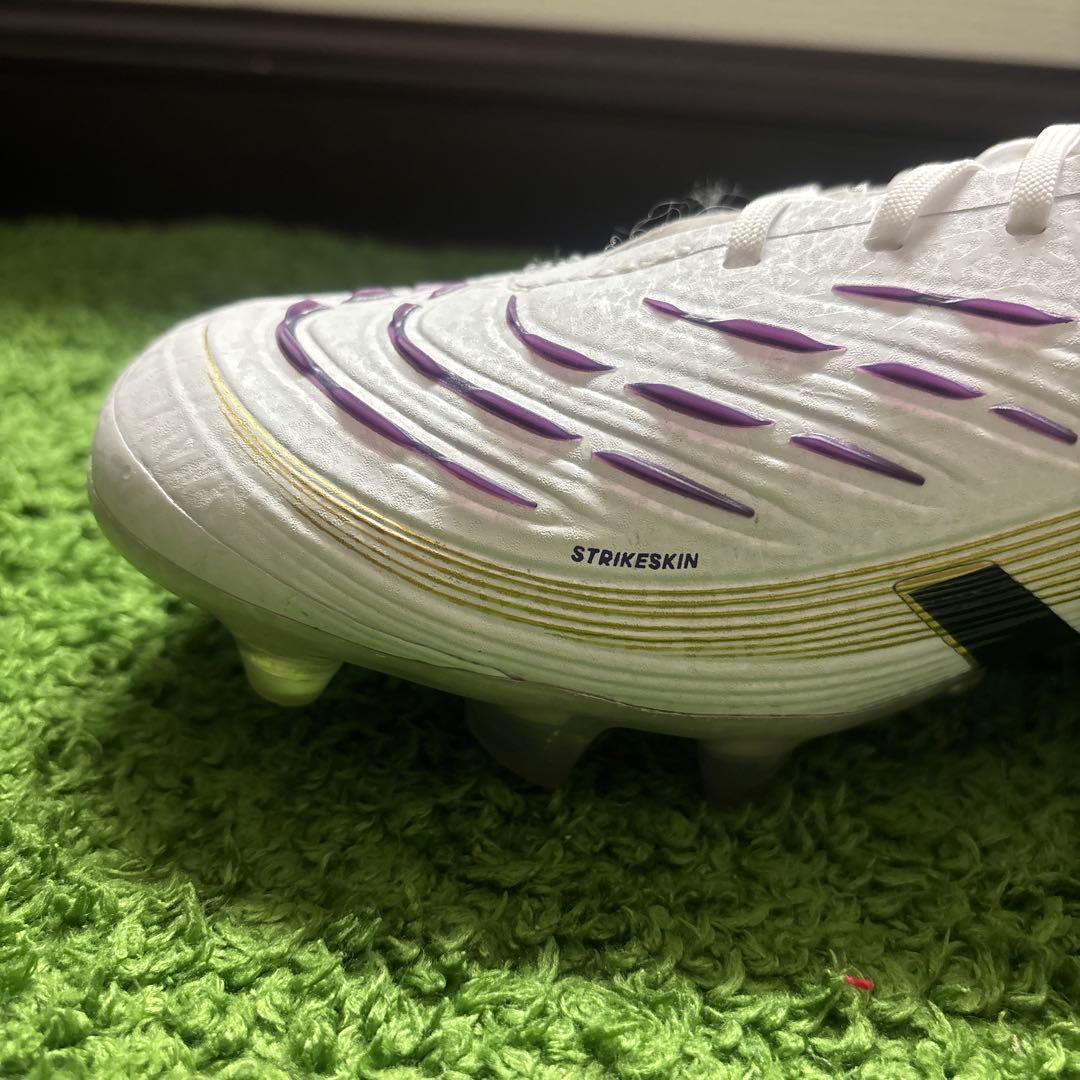 極美品 アディダス　プレデター　エリート　HGAG　25.5cm　白金紫