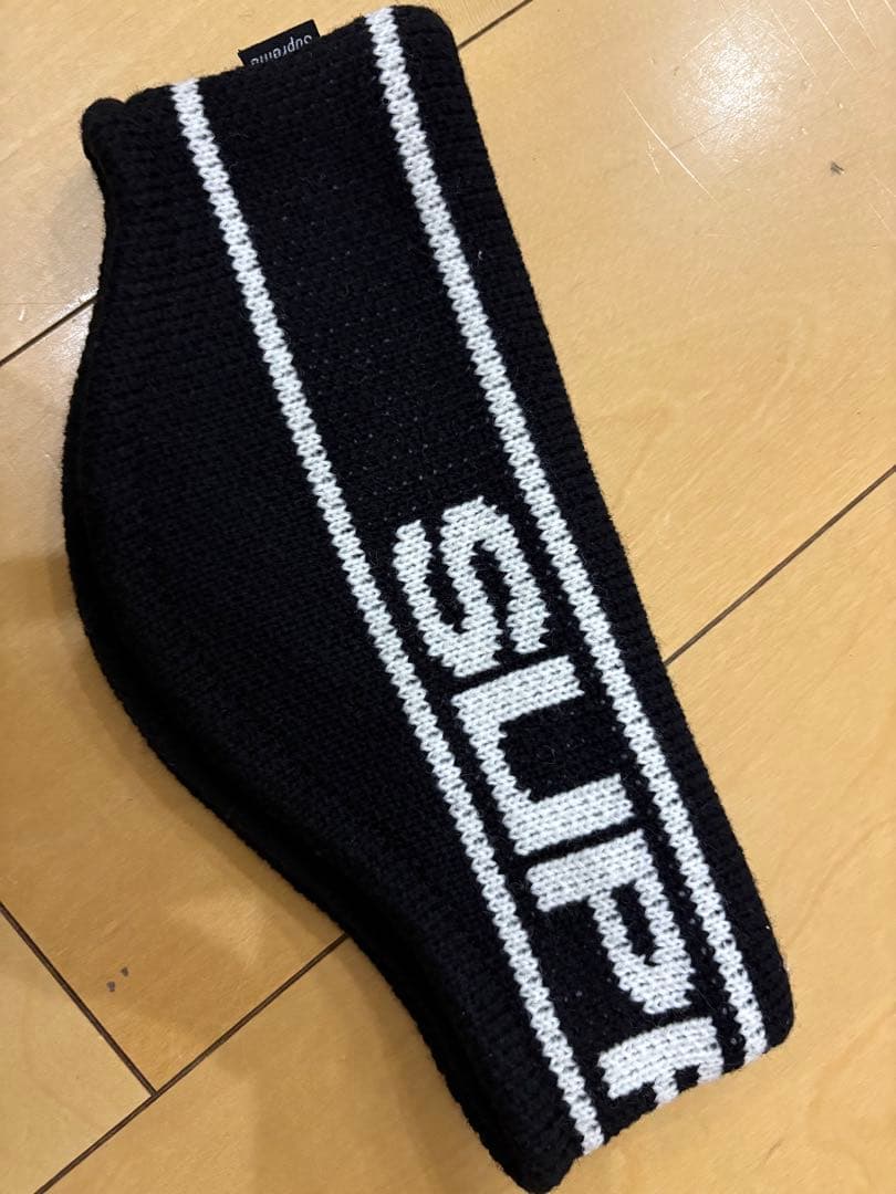 25AW Supreme Contrast Logo Headband 黒