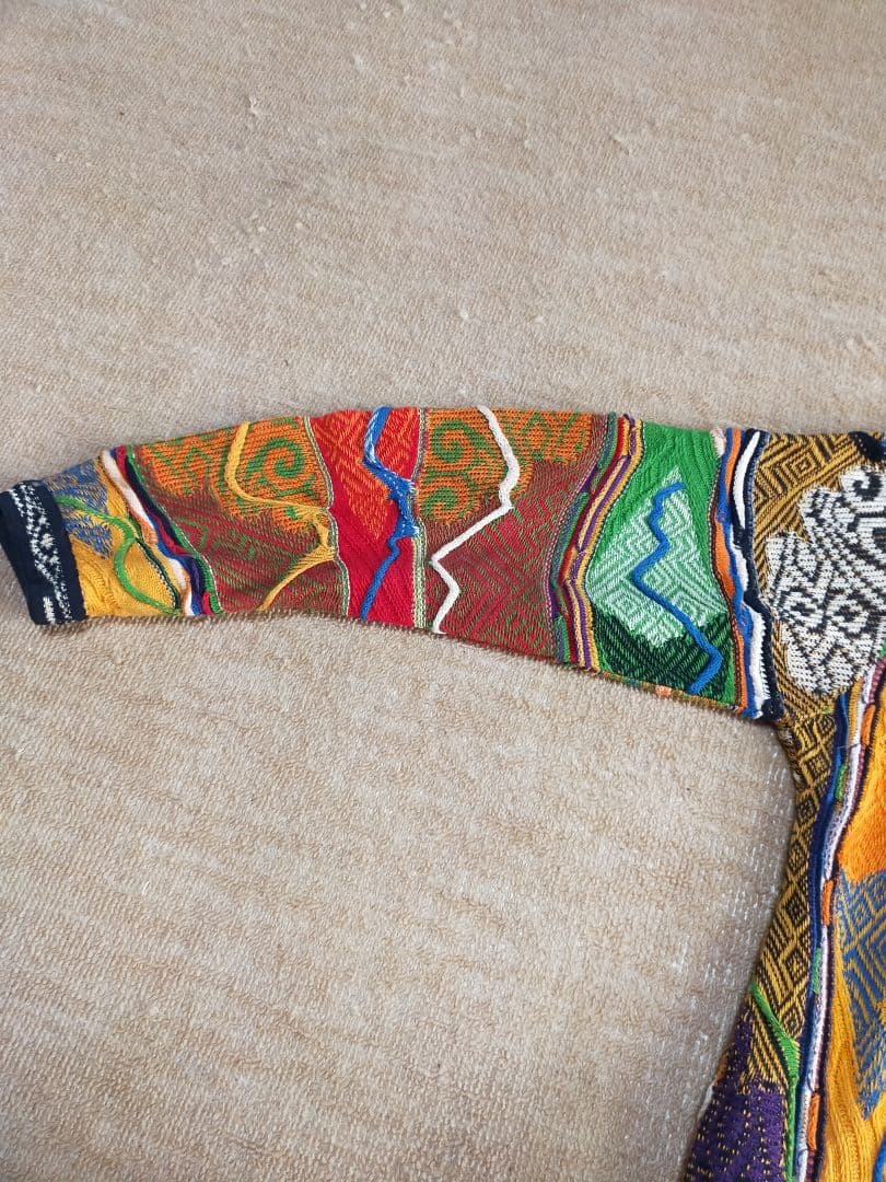 クージーニット幾何学模様 セーター( M)