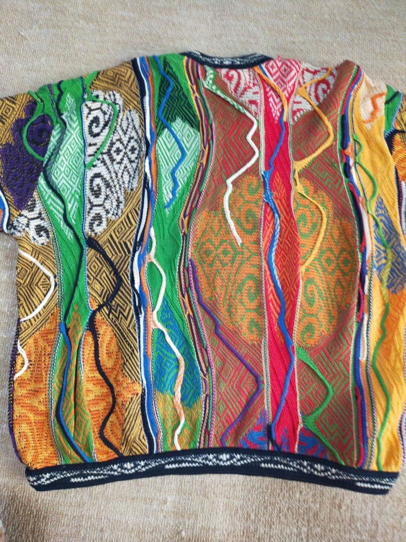 クージーニット幾何学模様 セーター( M)