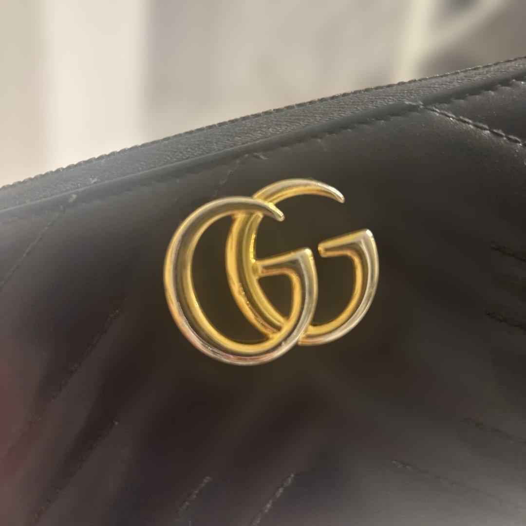 【 GUCCI グッチ 】財布 長財布 黒 ブラック キルティング