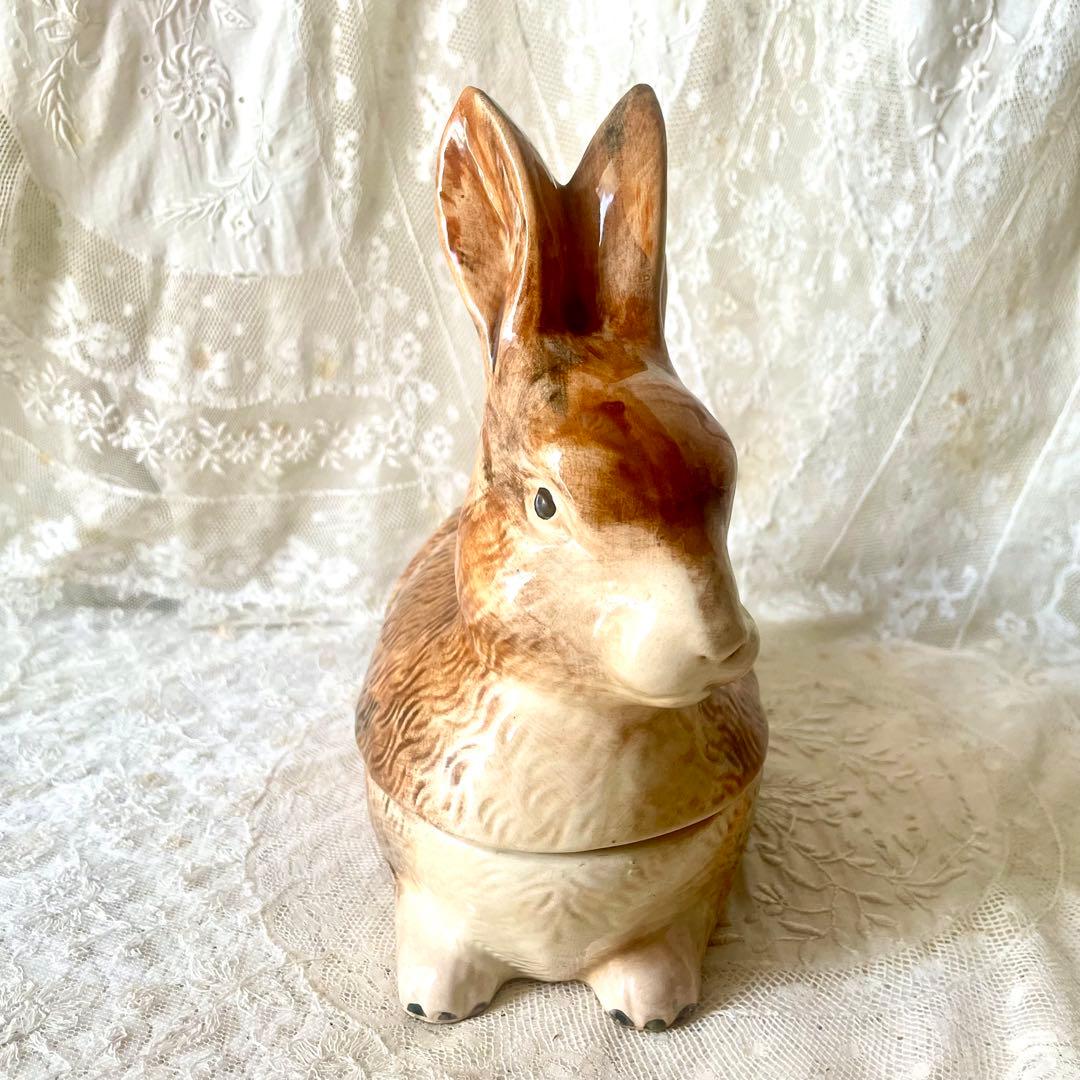 sakura　陶器のうさぎ型パテポット　ミッシェル・コーガン　フランス