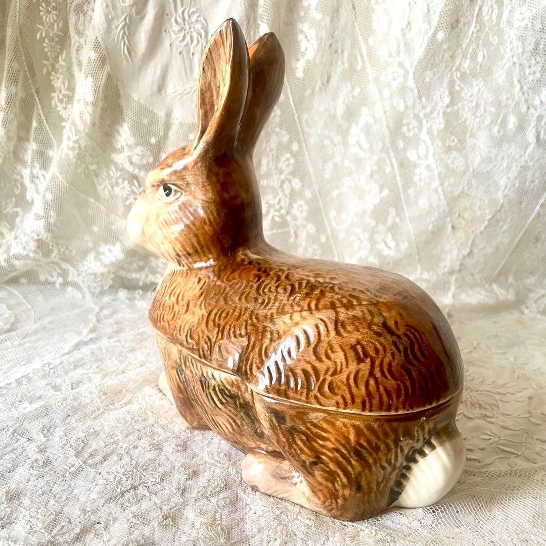 sakura　陶器のうさぎ型パテポット　ミッシェル・コーガン　フランス