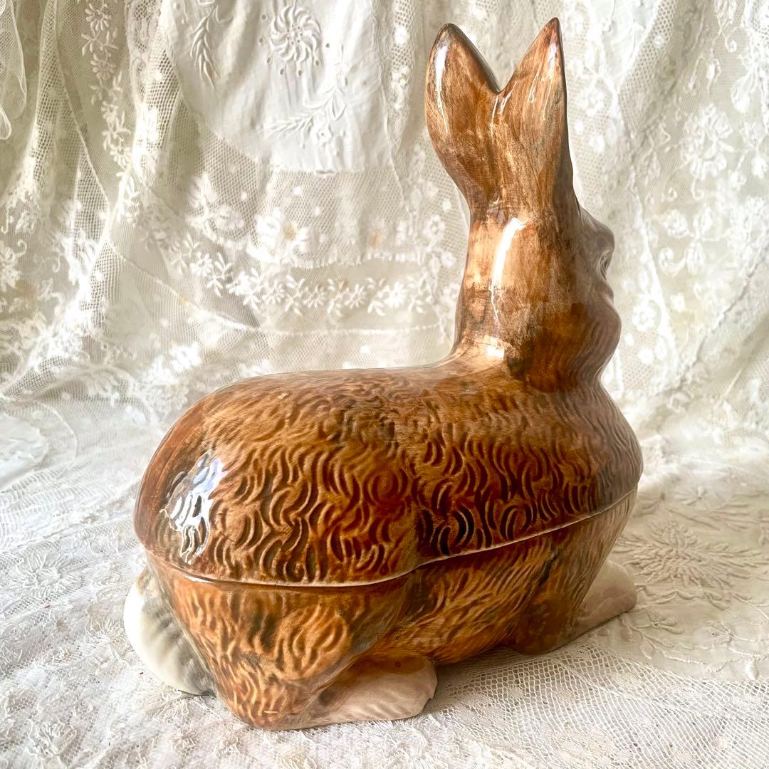 sakura　陶器のうさぎ型パテポット　ミッシェル・コーガン　フランス