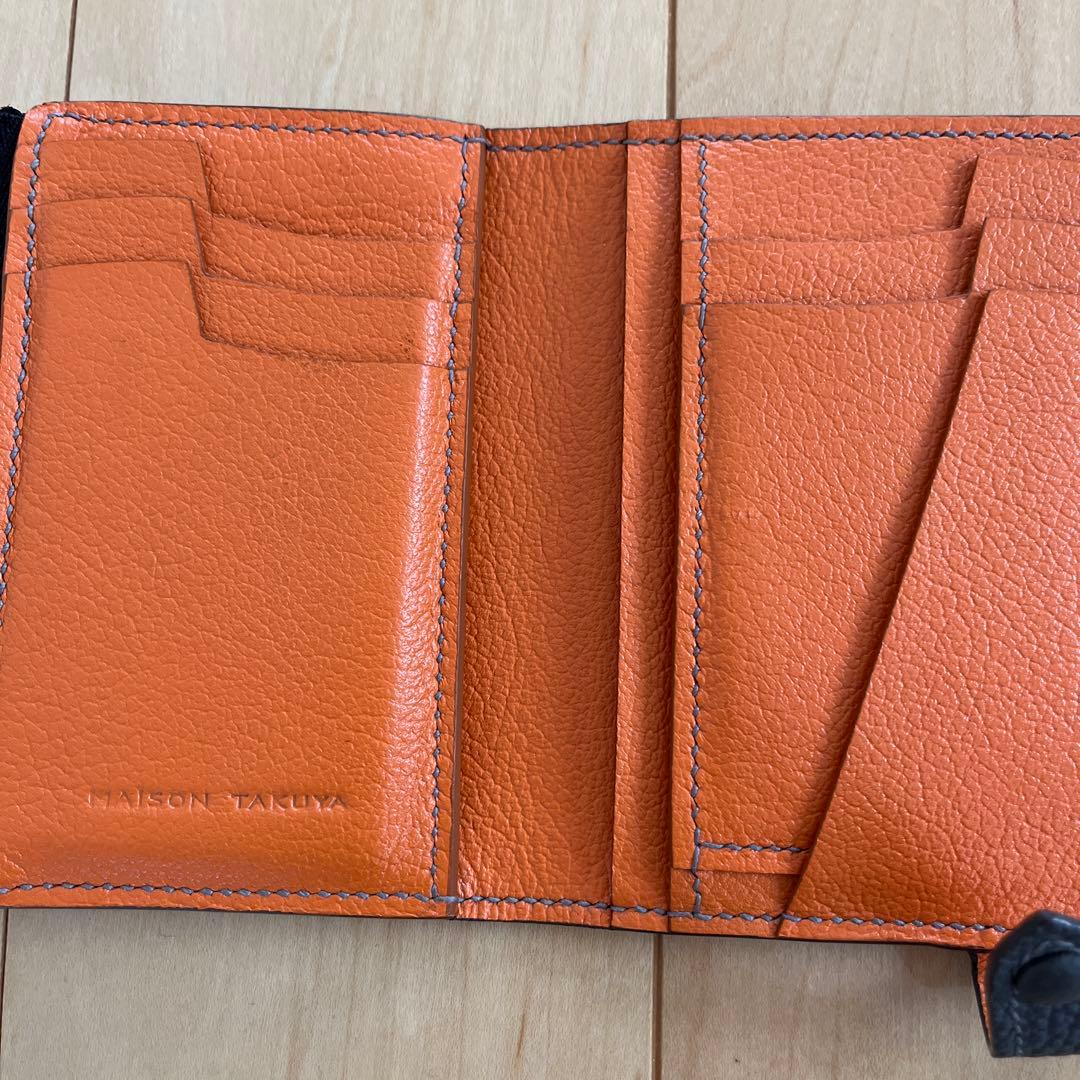 メゾンタクヤオレンジ レザー ケース