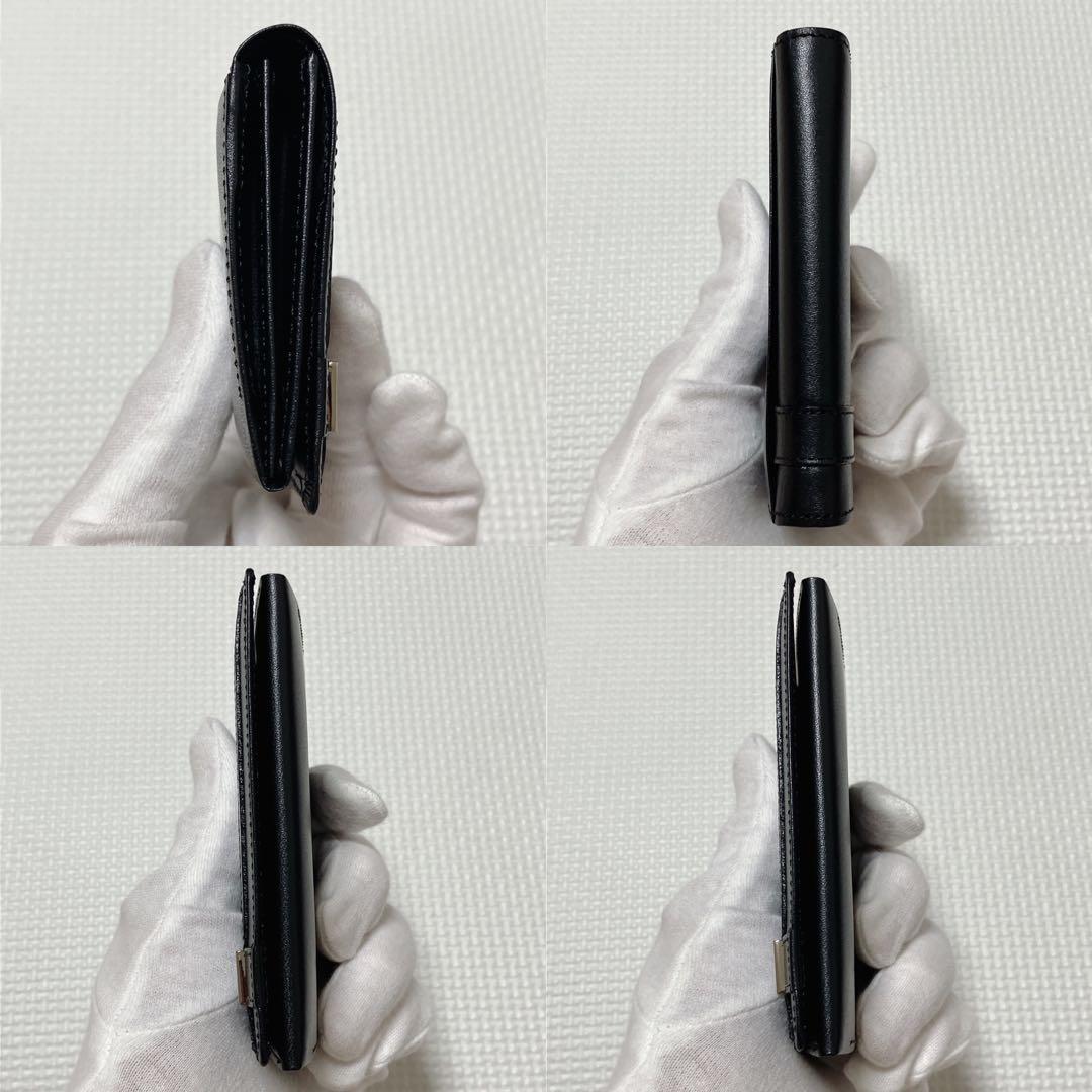 ・未使用　BURBERRYバーバリー レザーカードケース　名刺入れ　黒　箱付き