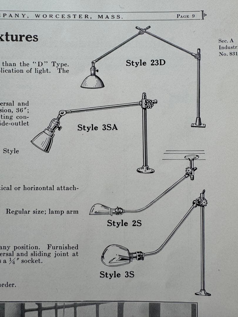 W*W様 O C WHITE インダストリアル ランプ　アンティーク　ベンチラン