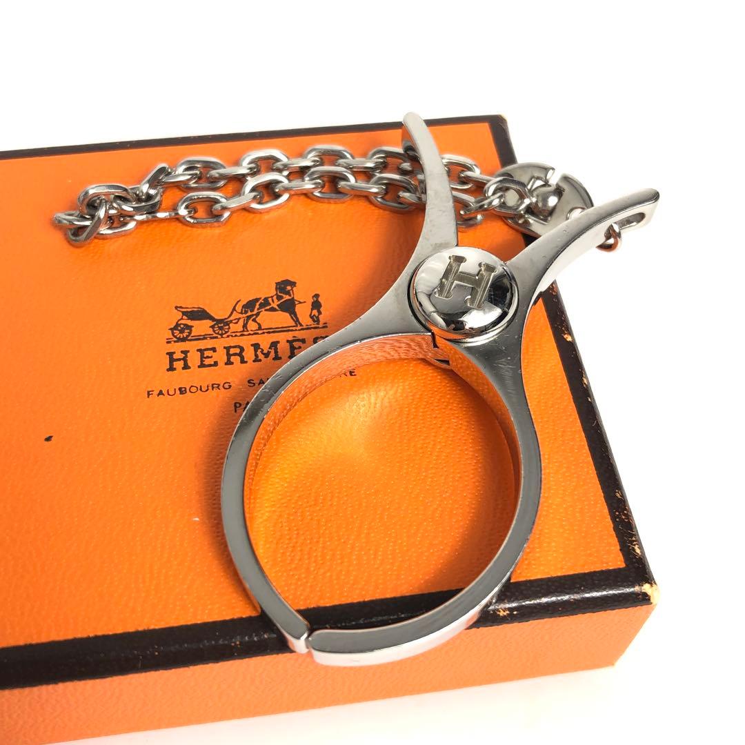 HERMES エルメス グローブホルダー シルバーカラー チャーム