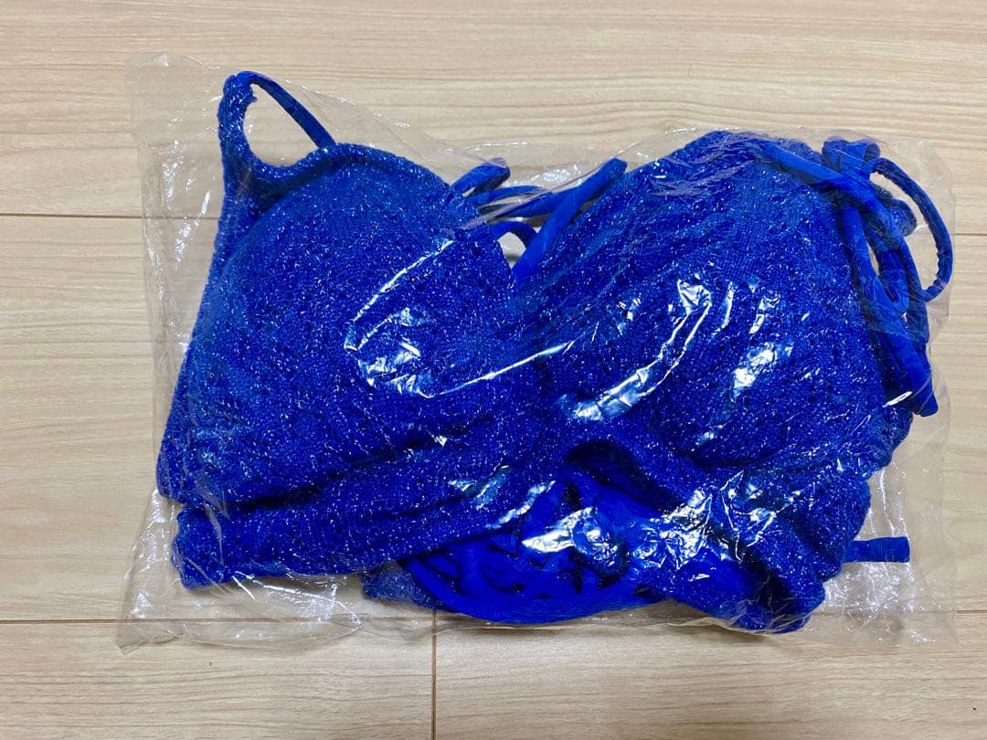 値下げ❣️ALENCY アレンシー　ラメニットビキニ　ブルー　新品未使用