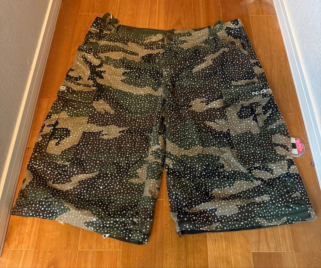 N.G.O 2WAY ミリタリーラインストーンパンツ