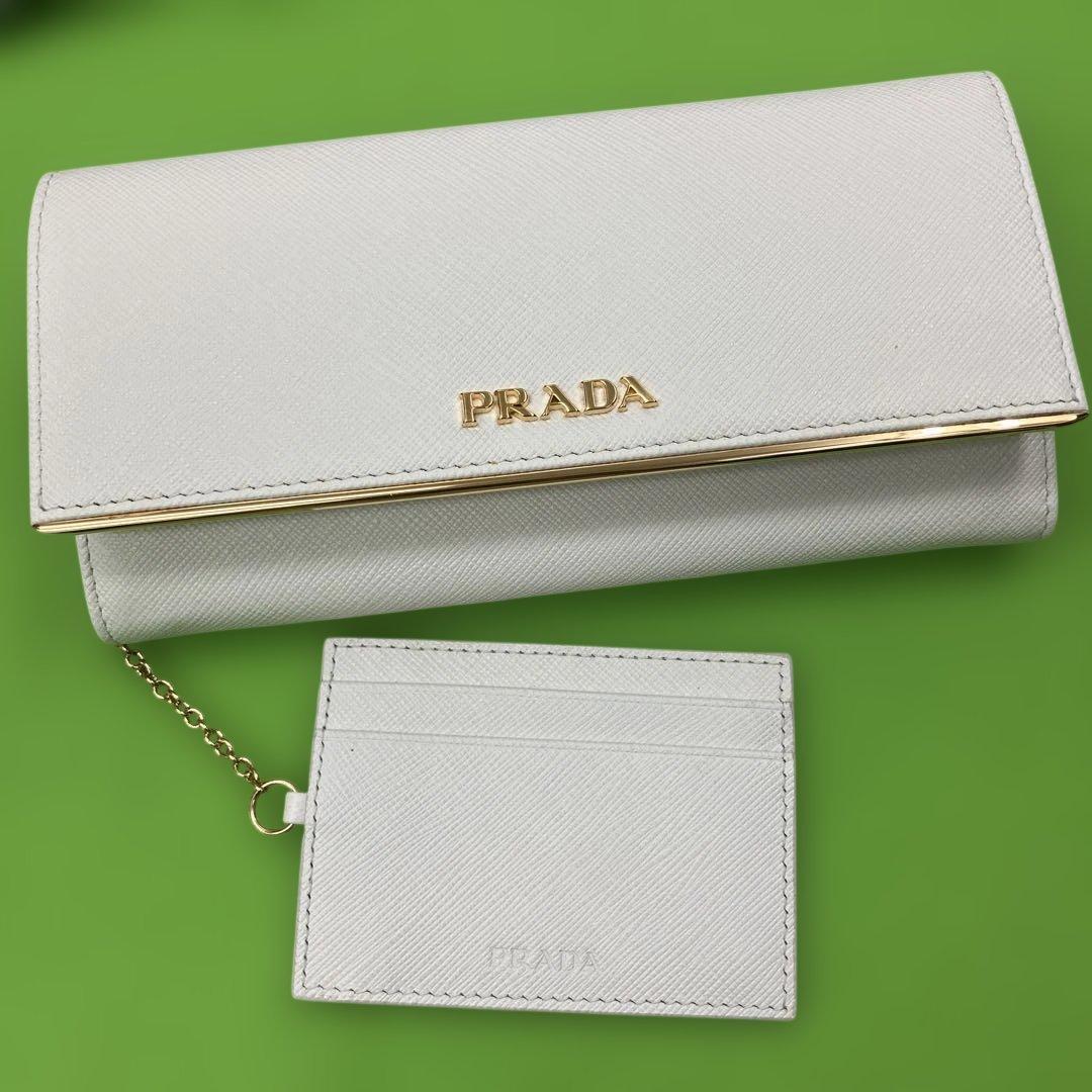 新品未使用‼️【PRADA】長財布 1MH311 サフィアーノ レザー ビアンコ