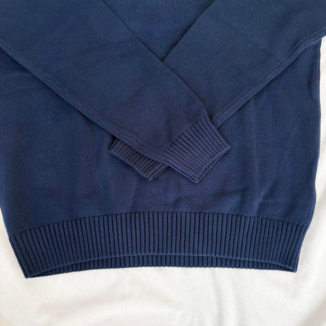 新品 ポロラルフローレン ハーフジップ ニット M 紺 ネイビー