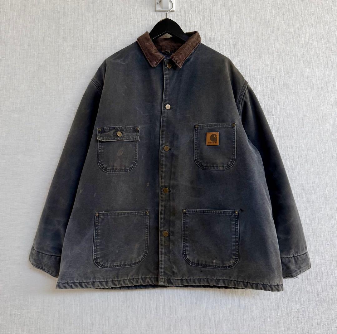 超スペシャル アメリカ製 カーハート チョアコートカバーオール XL グレー