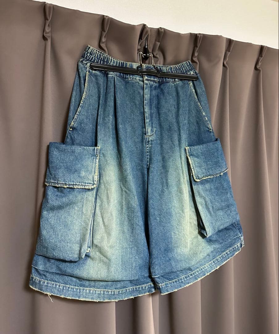 パンツ SELVEDGE DENIM CITY MILITARY HALF PANTS