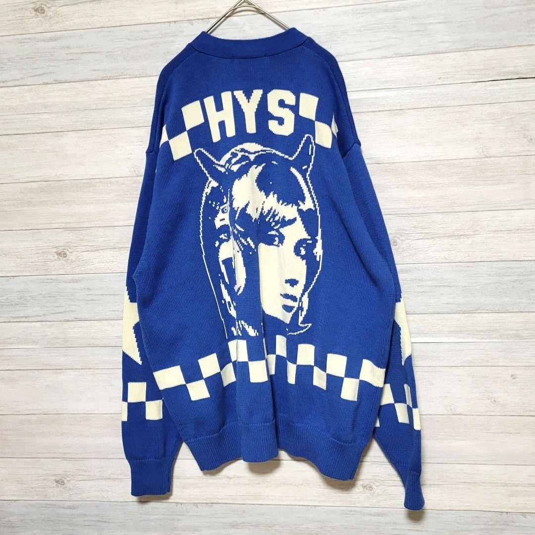 【美品XL】HYSTERIC GLAMOUR ニットカーディガン ヘッドフォン