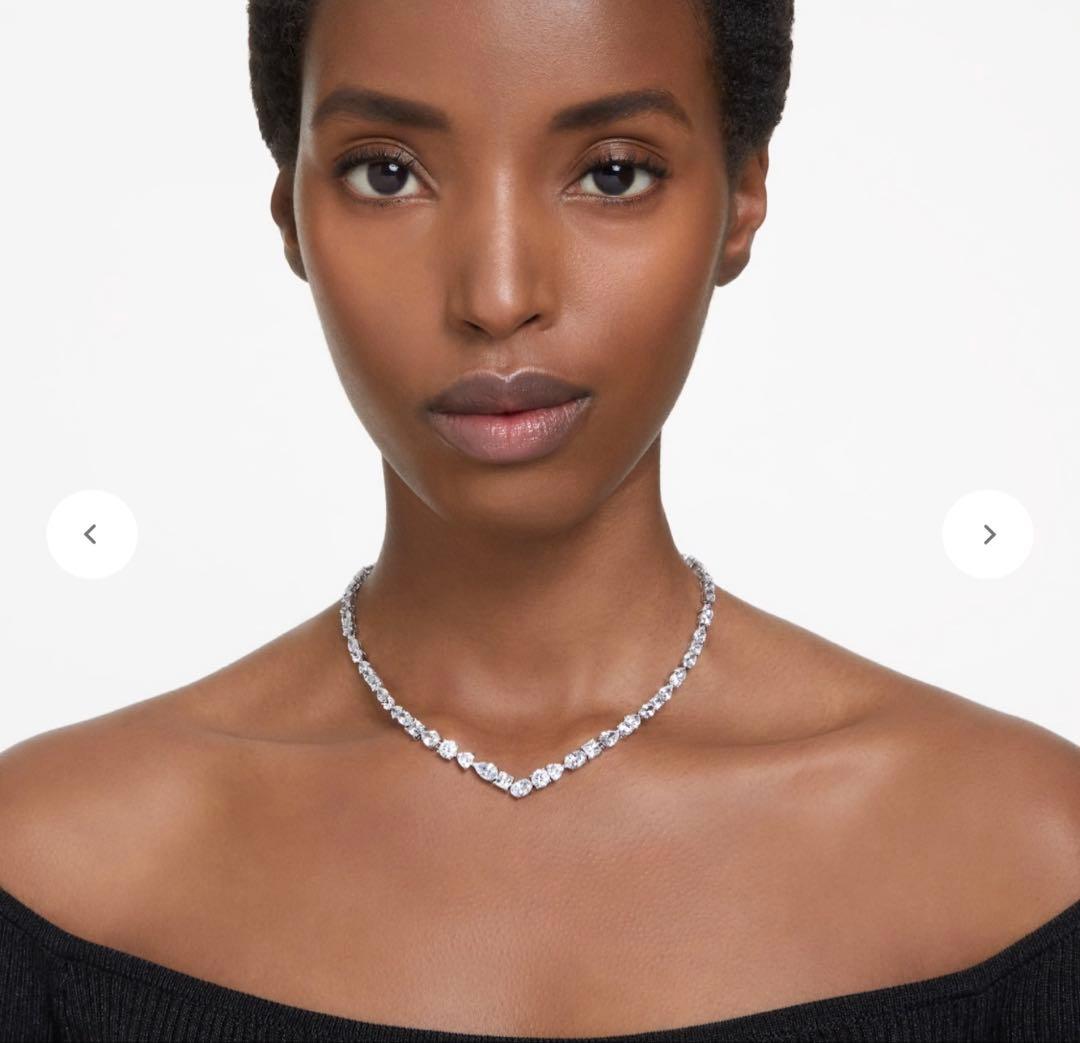 Swarovski Mesmera ネックレス ミックスカット, ホワイト