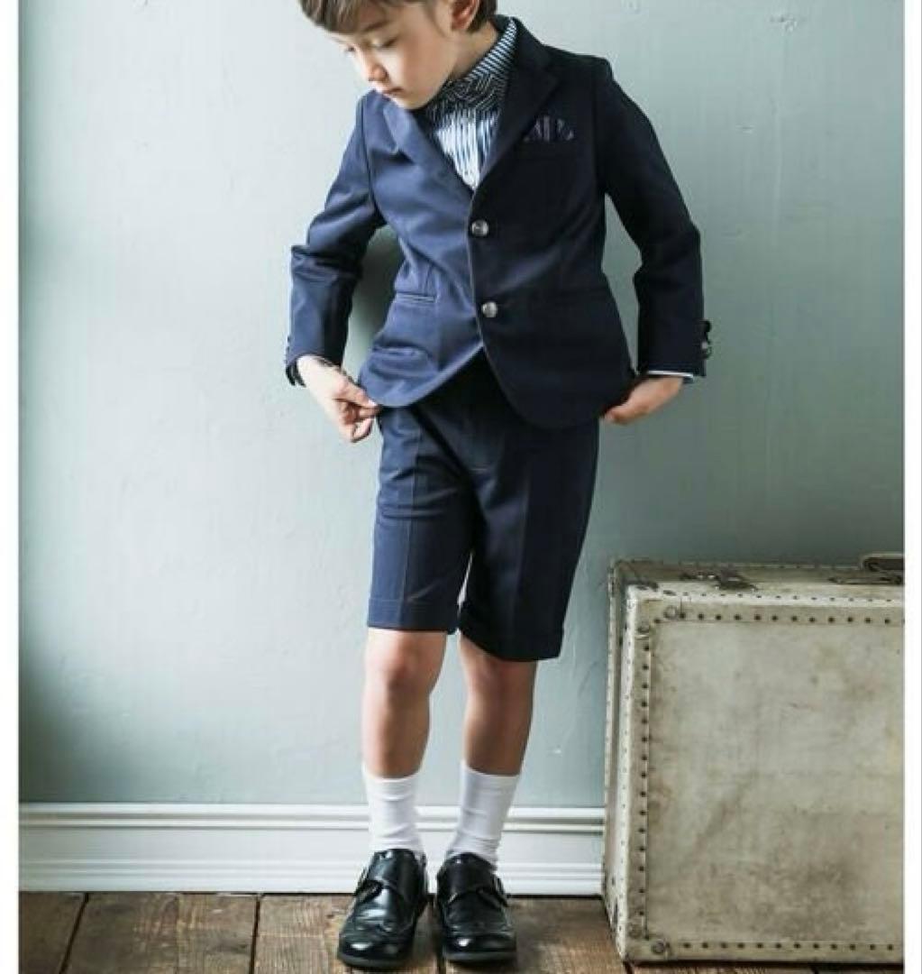 神戸美茶 様　120★BeBe 男の子 フォーマルスーツ 4点セット ストレッチ