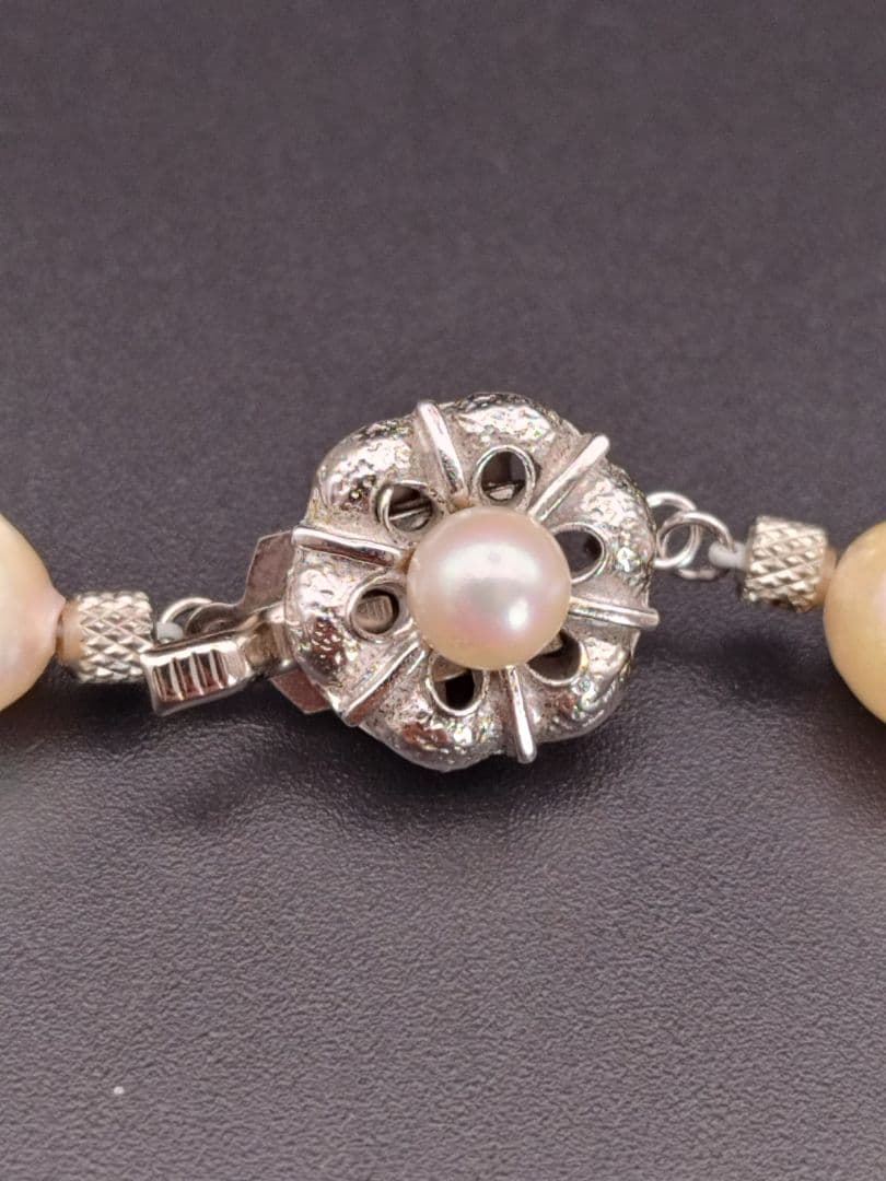 アコヤ真珠 大珠セミラウンド 9.2mm 87cm 99g silver ロング