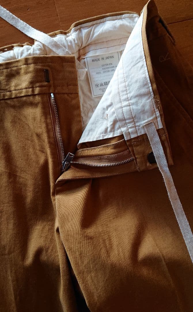 45R☆コットンストレッチ イージースリムパンツ/キャメル♪