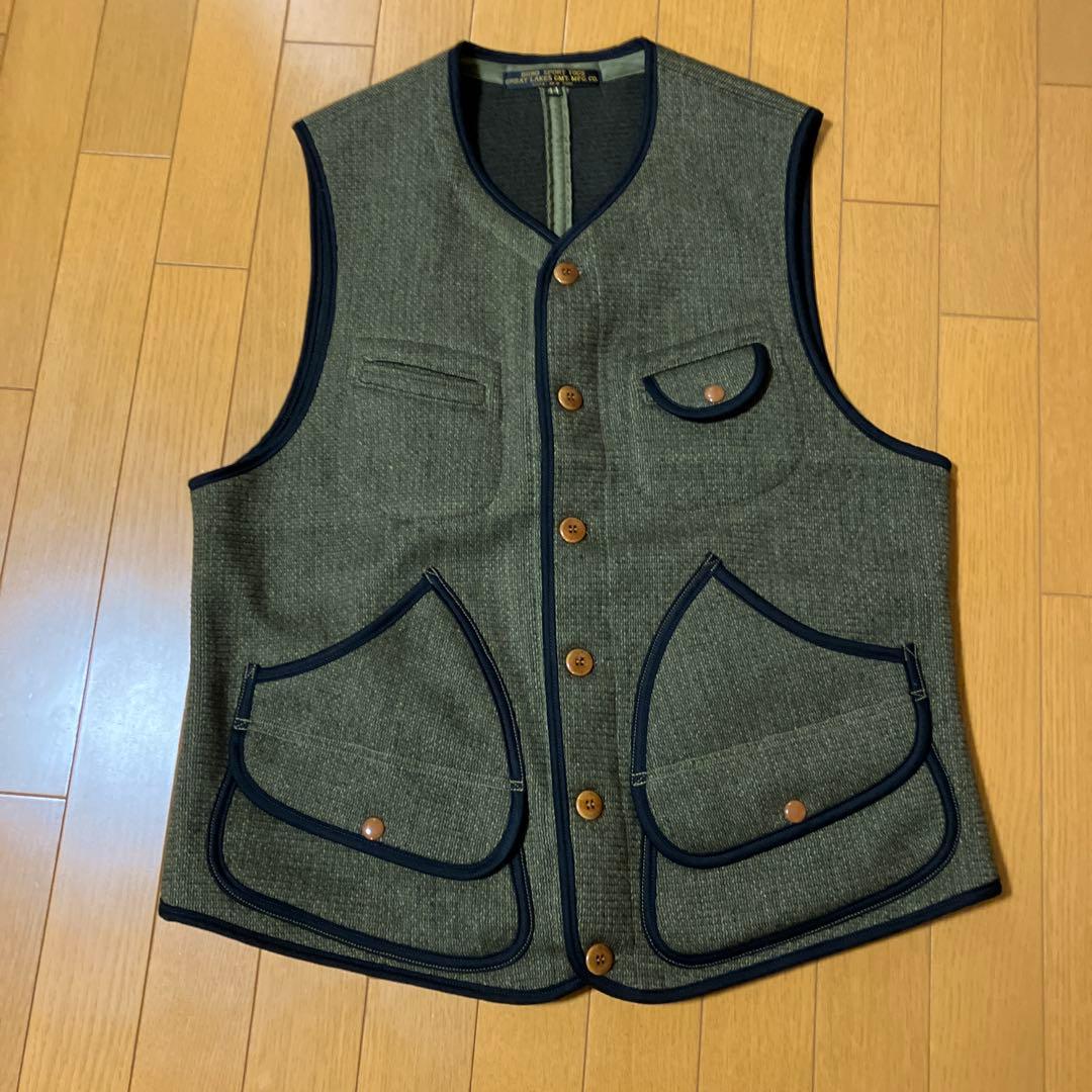 フリーホイーラーズ　ブリッジボート　ベスト　44 ビーチクロス　オリーブグリーン