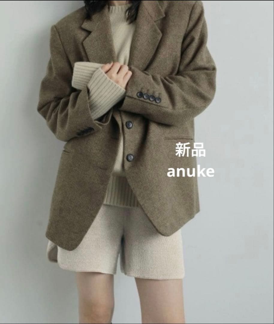 anuke Herringbone Wool Jacket 36 新品未使用