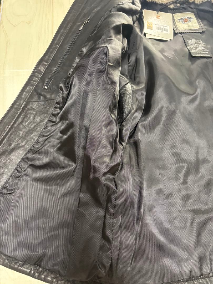 Harley Davidson ブラックレザージャケット L