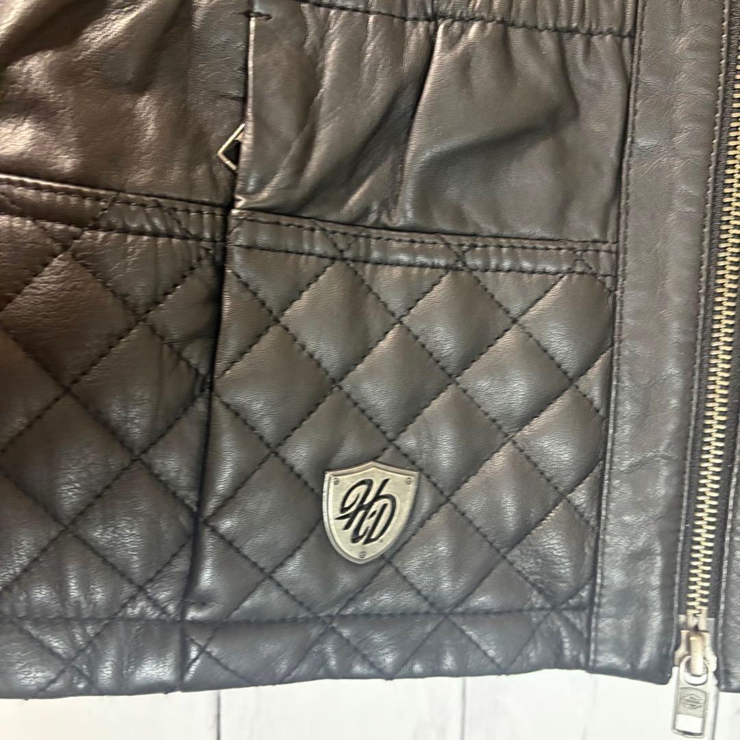 Harley Davidson ブラックレザージャケット L