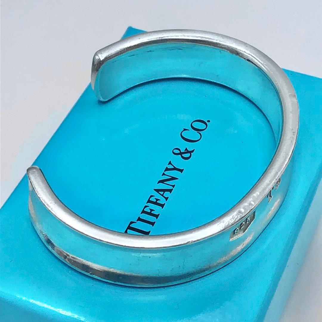 【美品】ティファニー　ナロー　カフ　バングル　1837　ワイド　シルバー925