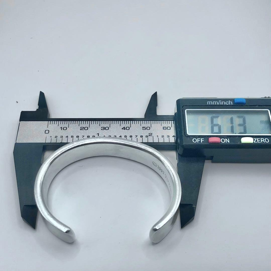 【美品】ティファニー　ナロー　カフ　バングル　1837　ワイド　シルバー925