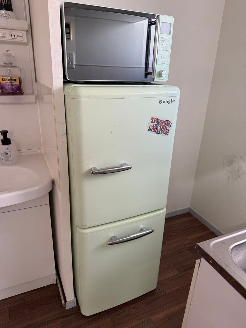 え*あ様 eangle 冷蔵庫と電子レンジ ライトグリーン