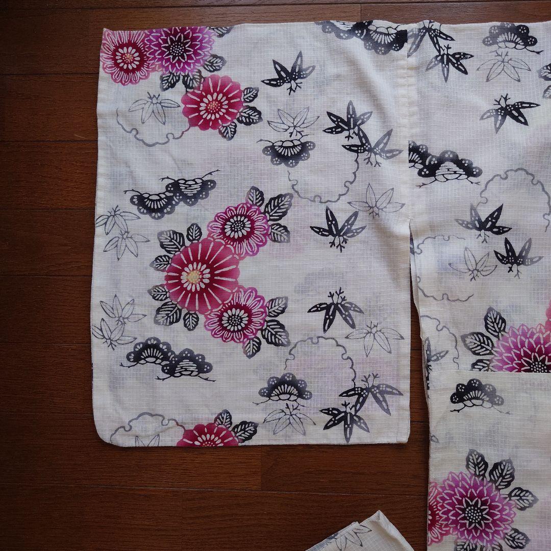 三勝染 ゆかた 浴衣 M 注染 花柄