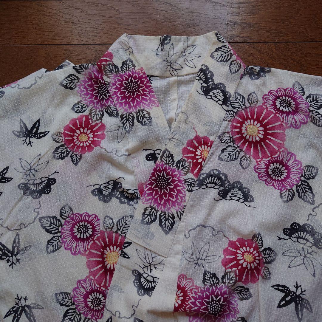 三勝染 ゆかた 浴衣 M 注染 花柄